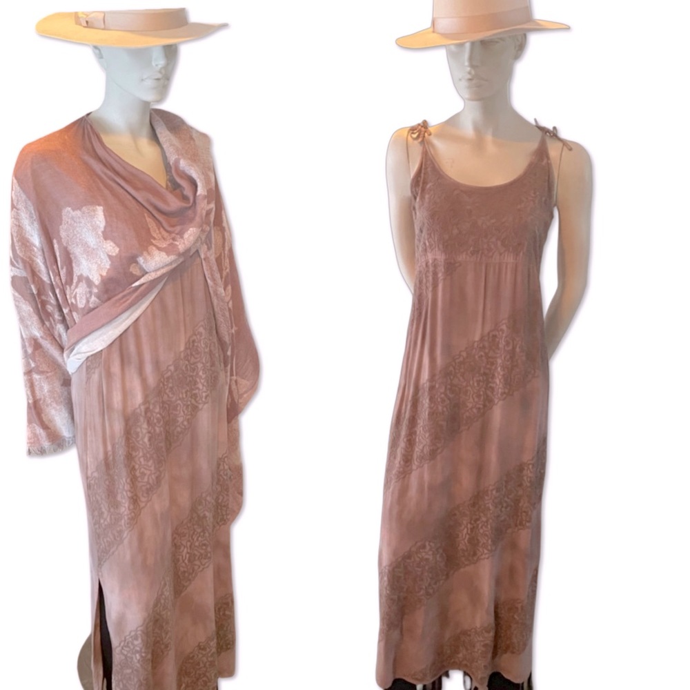 Free People Dress & Scarf/Wrap Set. Size Medium
